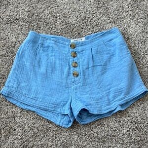 O’Neill Henley Blue Cotton Gauze Shorts